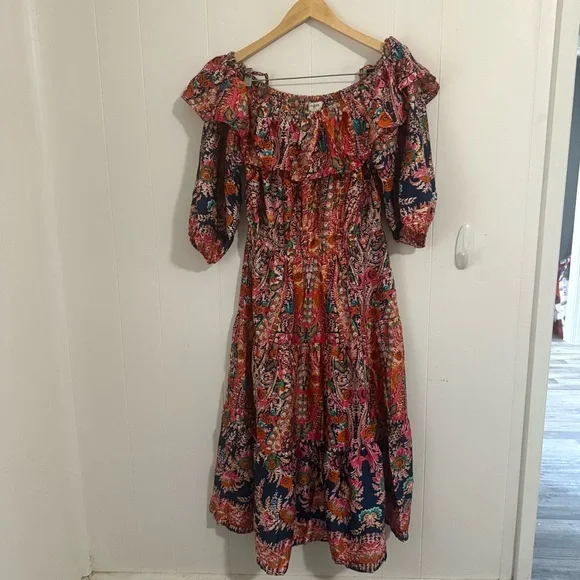 Umgee | Dresses | Umgee Vibrant Floral Long Sleeve Dress | Poshmark